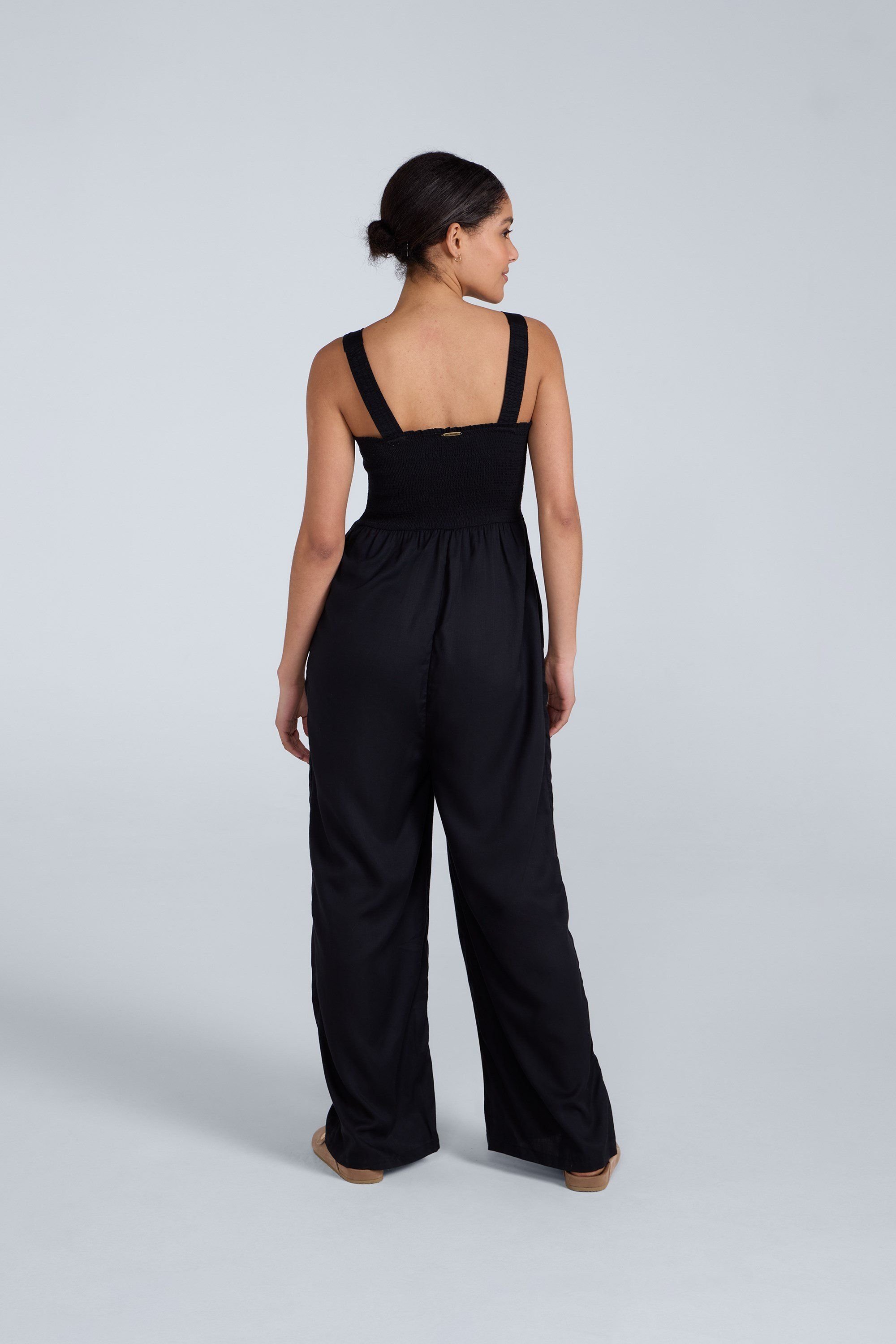 Animal Animal Women's 'Astrid' Lightweight Casual Sleeveless Wide Leg Relaxed Fit Jumpsuit in Black - 2