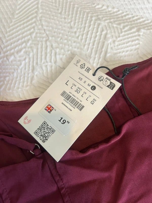 Bershka Burgundy Corset Top