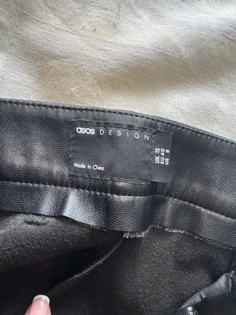 ASOS ASOS faux leather tailored trousers - 1