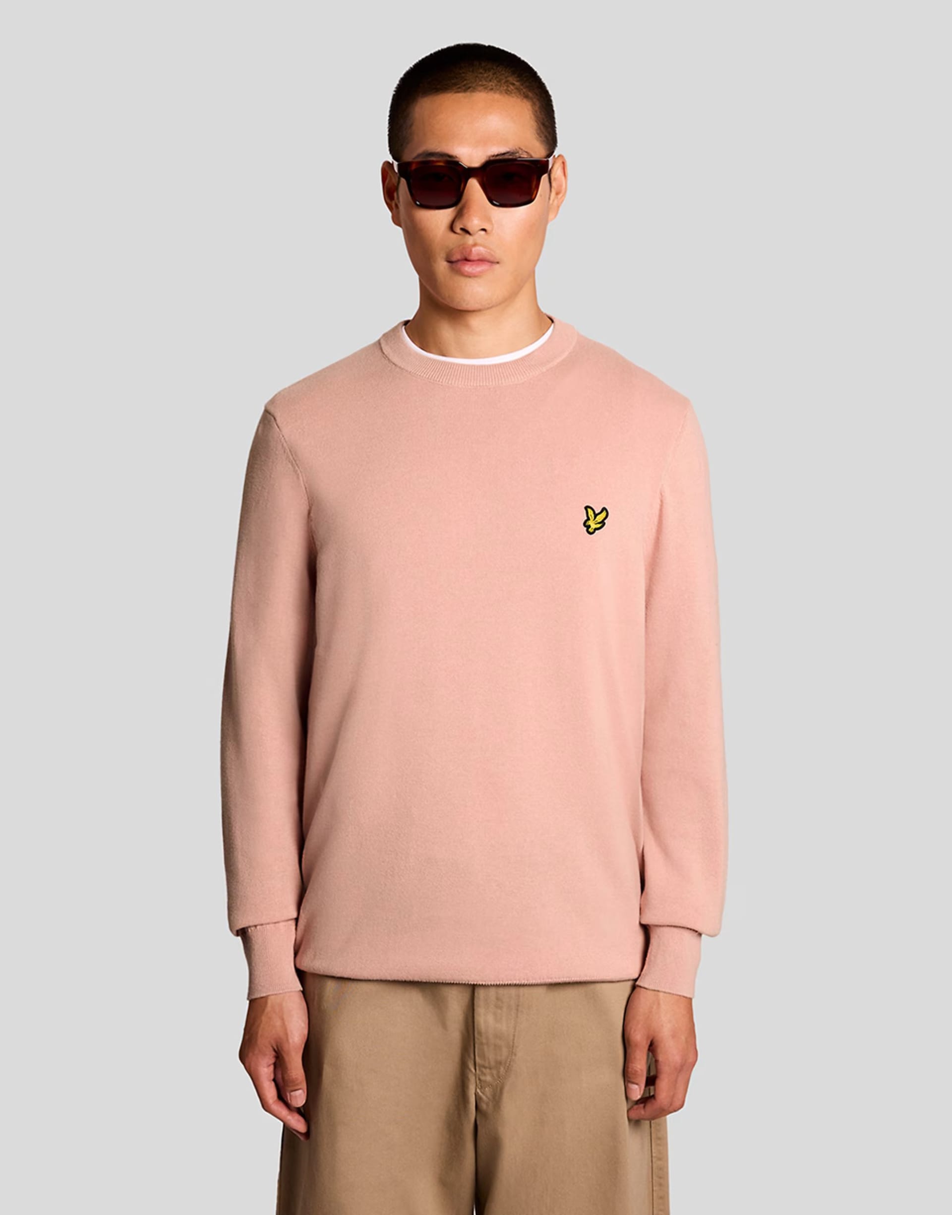 ASOS Lyle & Scott Pink Grapefruit Crew Neck Jumper