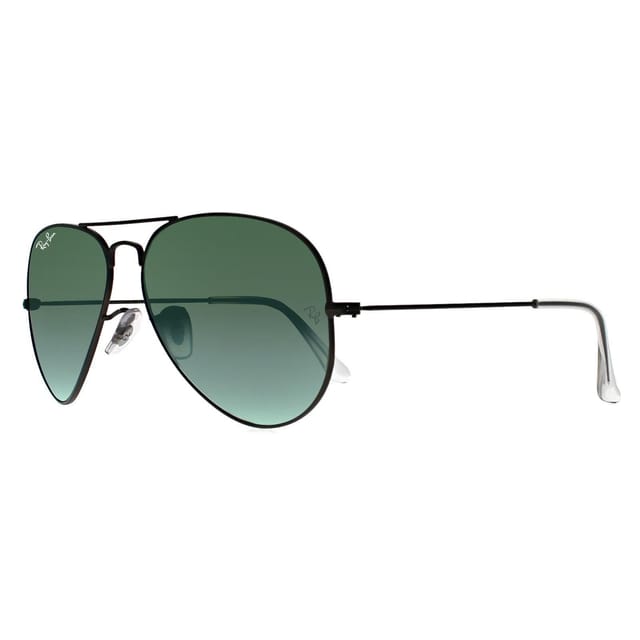 Ray-Ban Ray-Ban Men's Aviator Silver Polarized Green Silver Mirror Aviator 3025 Sunglasses - 2
