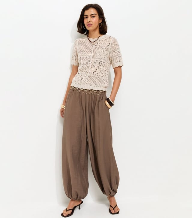 New Look Women's Brown Cuffed Leg Trousers New Look - 2
