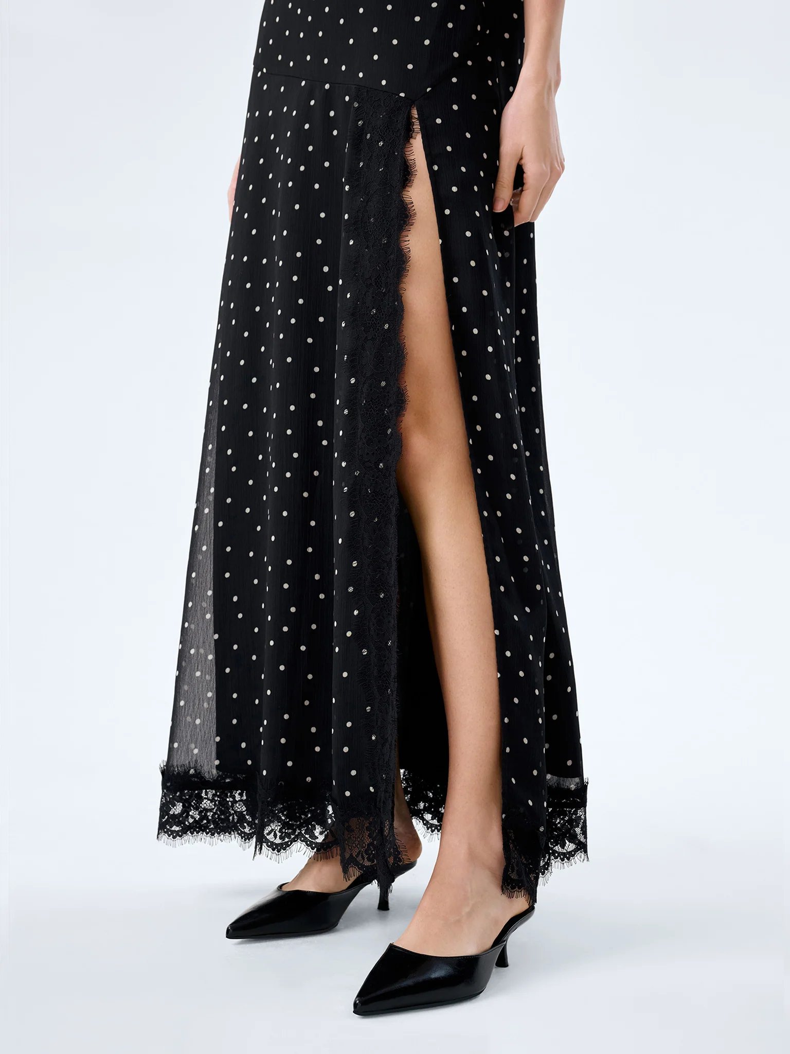 OMNES Thea Dress in Black Polka Dot - 3