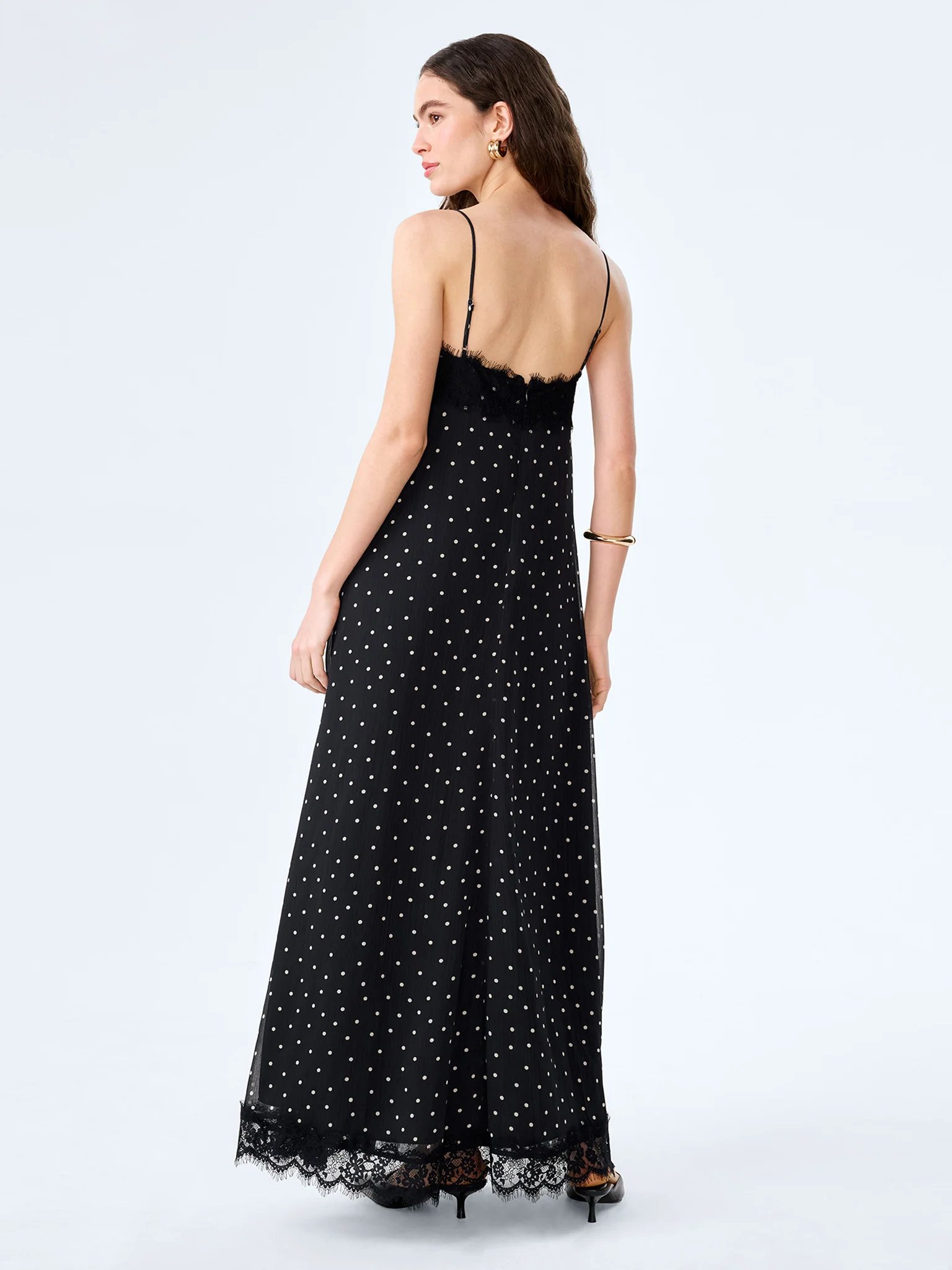 OMNES Thea Dress in Black Polka Dot - 4