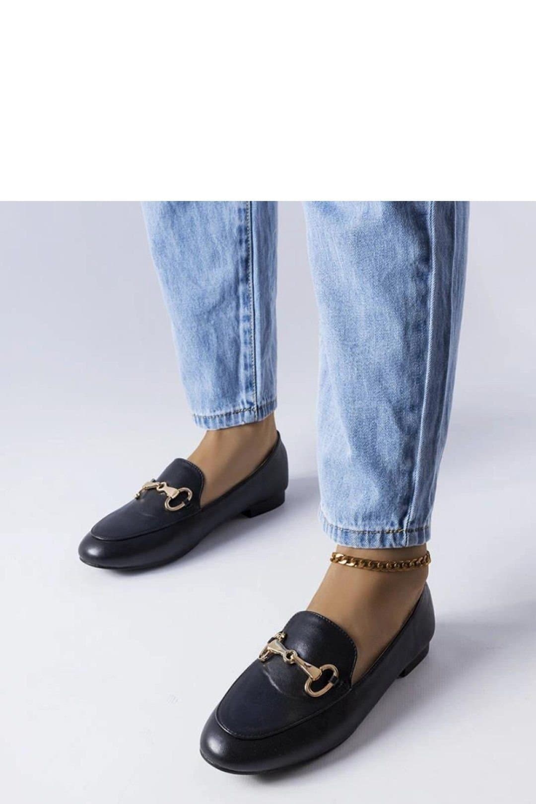 Love Lace Love Lace Women's Moccasin Flat Shoes with Buckle Slip On for Summer Comfort in Black