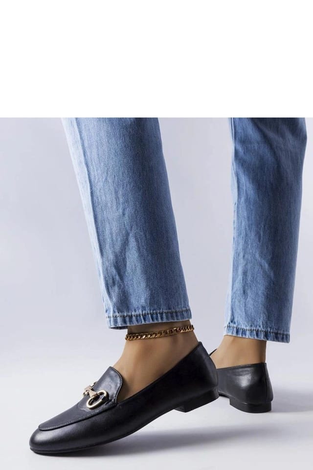 Love Lace Love Lace Women's Moccasin Flat Shoes with Buckle Slip On for Summer Comfort in Black - 2