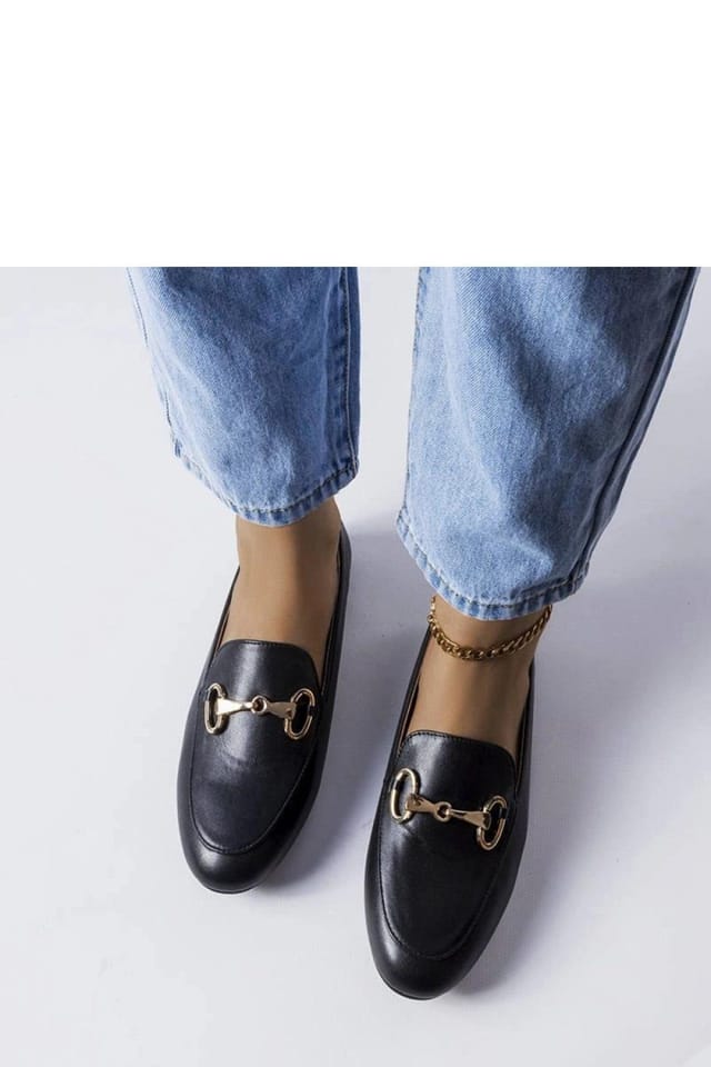 Love Lace Love Lace Women's Moccasin Flat Shoes with Buckle Slip On for Summer Comfort in Black - 3