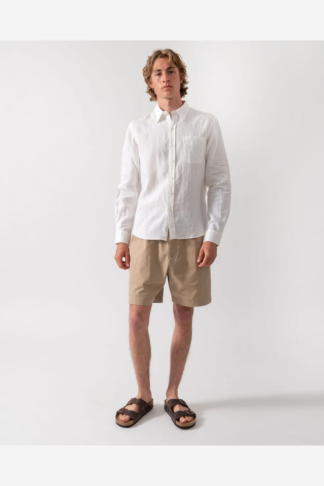 Colourful Standard Colourful Standard Men's Long Sleeve Collared Shirt in White - 2