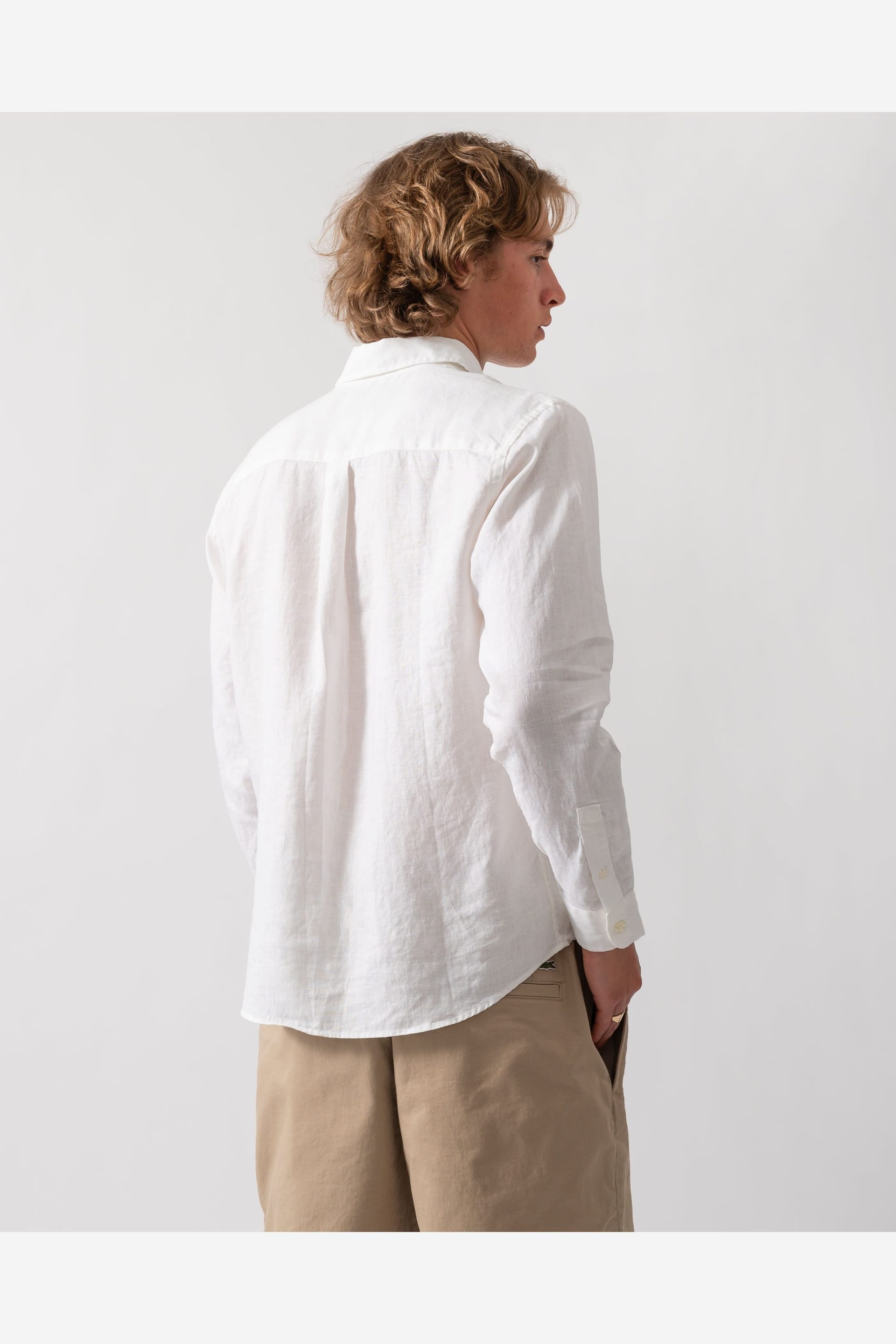Colourful Standard Colourful Standard Men's Long Sleeve Collared Shirt in White - 4