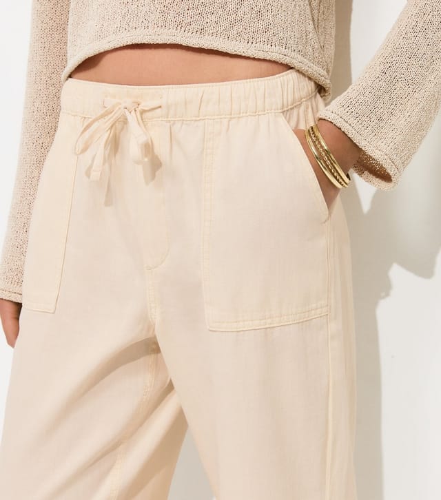 New Look Women's Off White Cotton Tapered Cargo Trousers New Look - 2