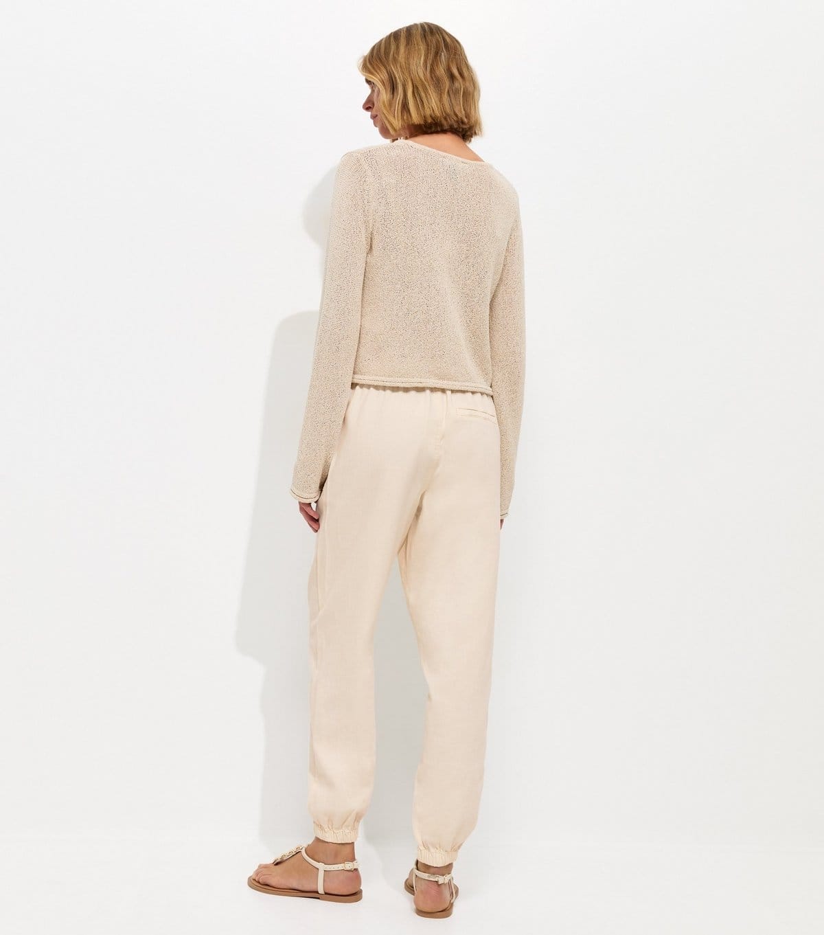 New Look Women's Off White Cotton Tapered Cargo Trousers New Look - 4