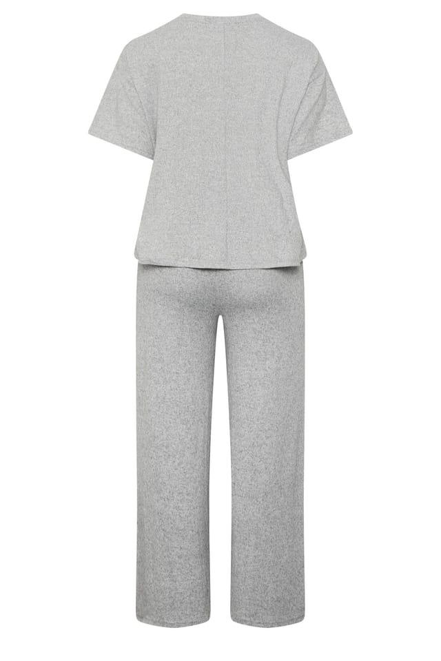 Yours Yours Women's Tie Waist Trouser Set in Grey - 3
