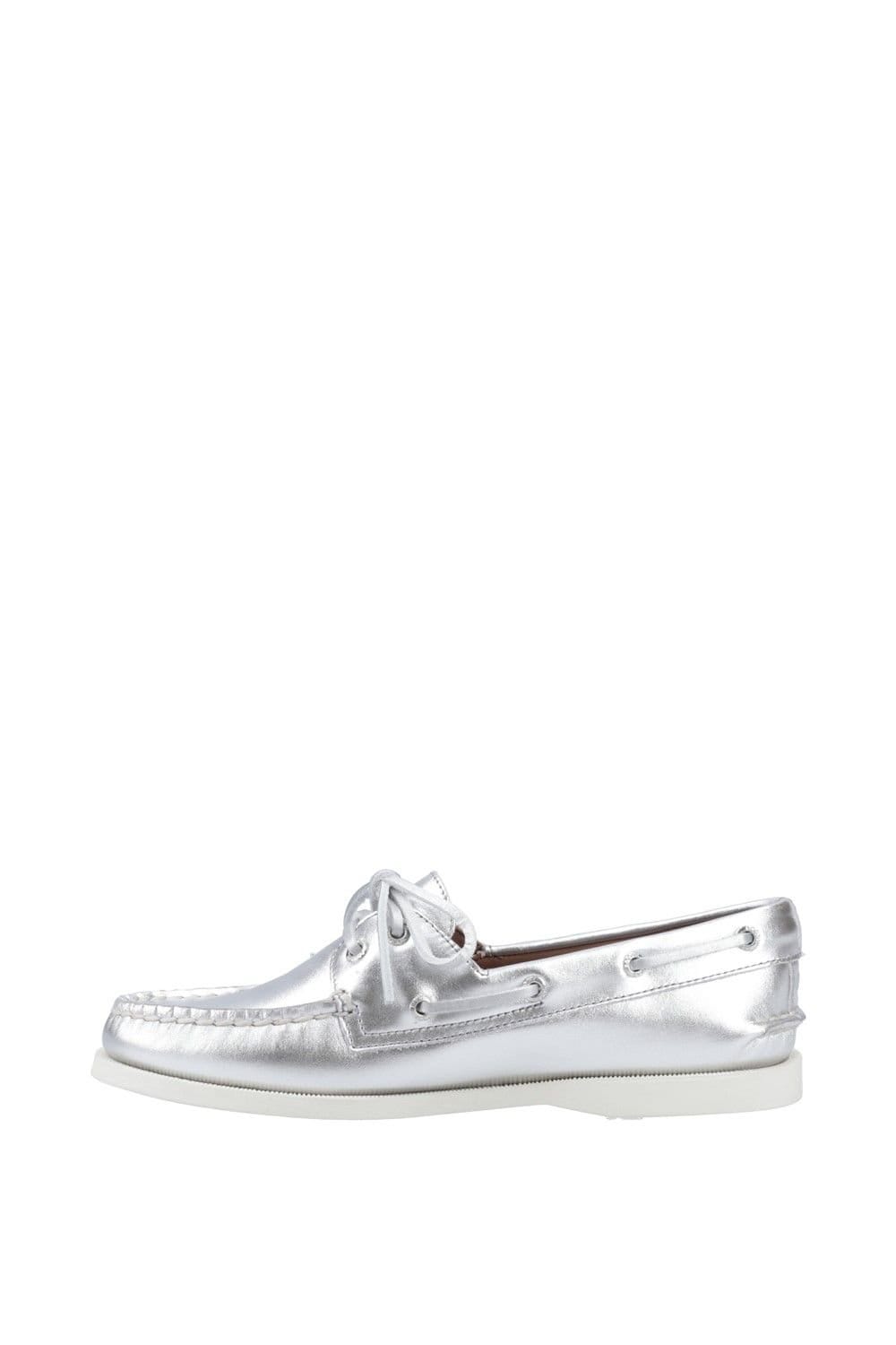 Sperry Sperry Women's Authentic 2 Eye Boat Shoe in Silver - 4