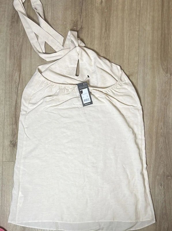 New Look New look - halter-neck short dress - size 14 - cream - 1