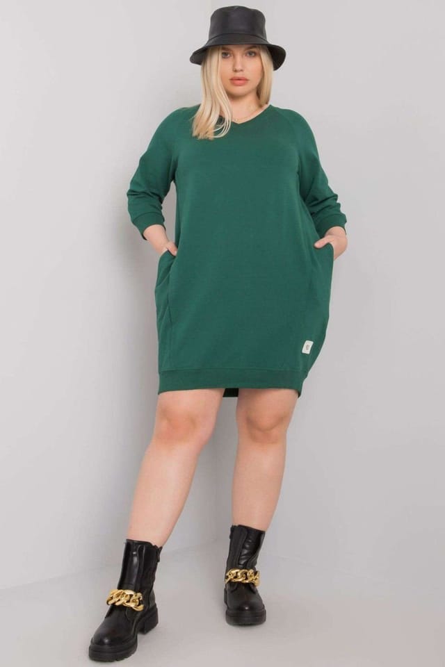 Love Lace Love Lace Women's Daydress with Pockets & 3/4 Sleeves in Green - 2