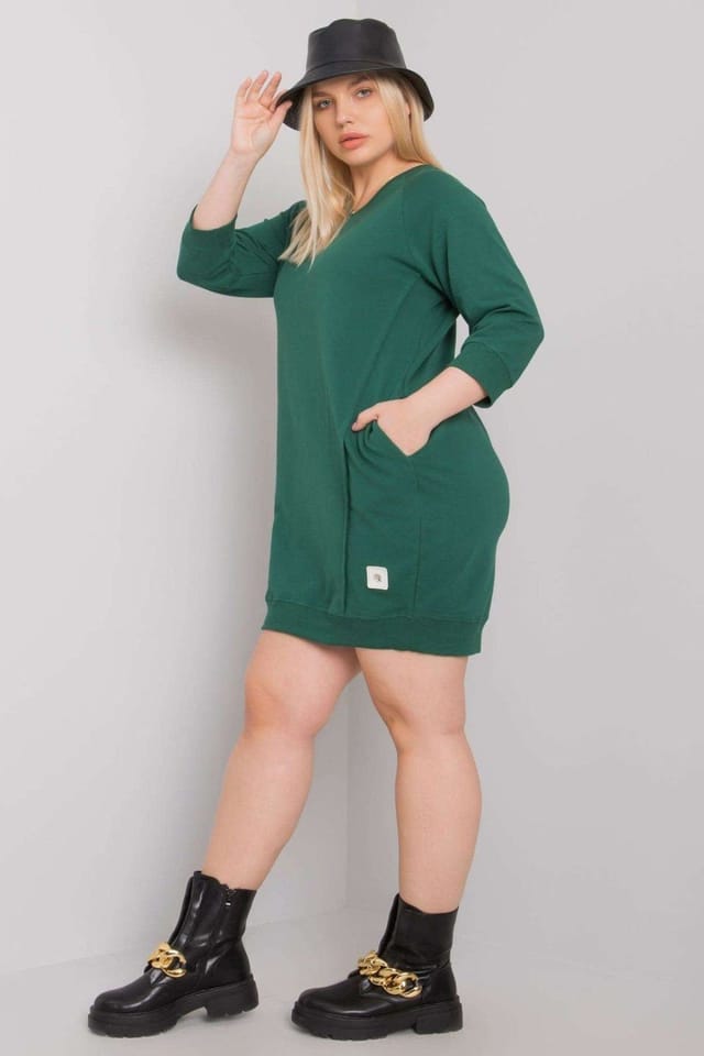 Love Lace Love Lace Women's Daydress with Pockets & 3/4 Sleeves in Green - 3