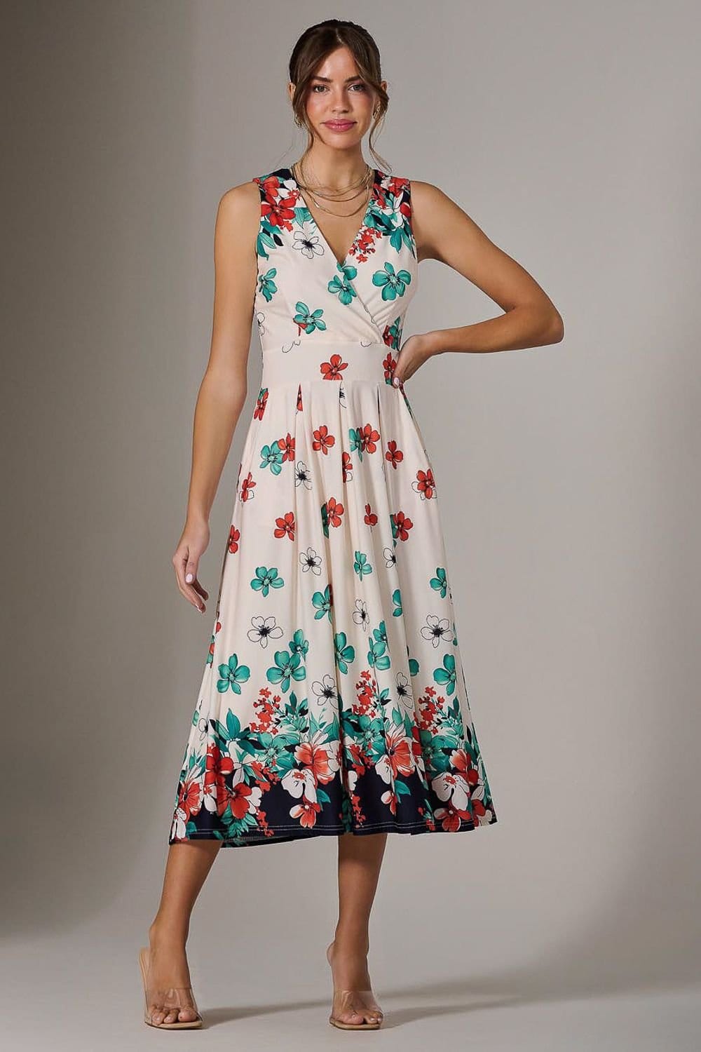 Jolie Moi Jolie Moi Women's Jersey Sleeveless Midi Dress - 4