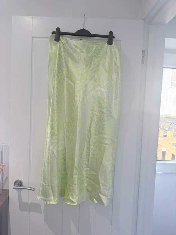 ASOS Yellow satin skirt