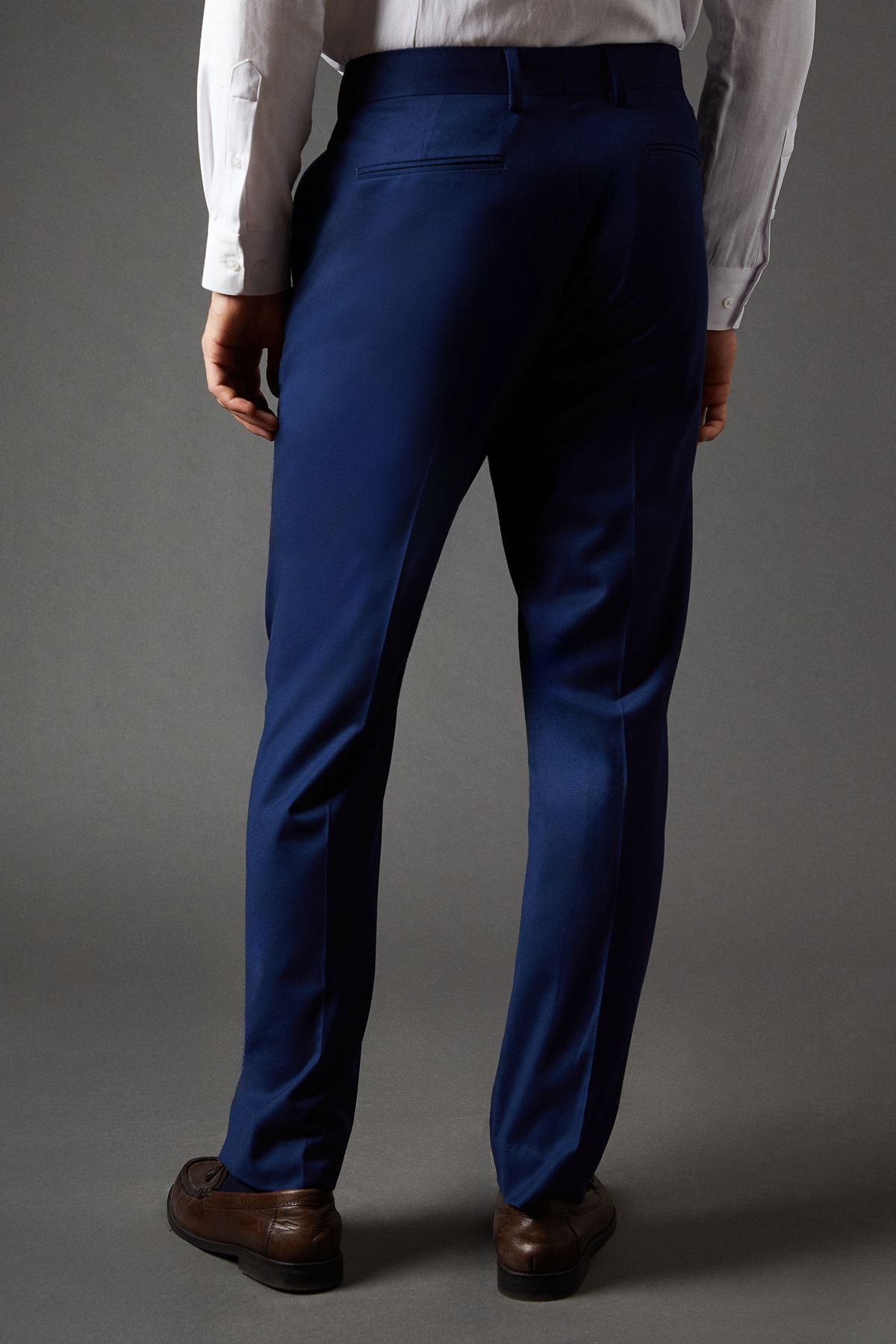 Burton Burton Men's French Navy Slim Fit Essential Suit Trousers in Dark Blue - 3