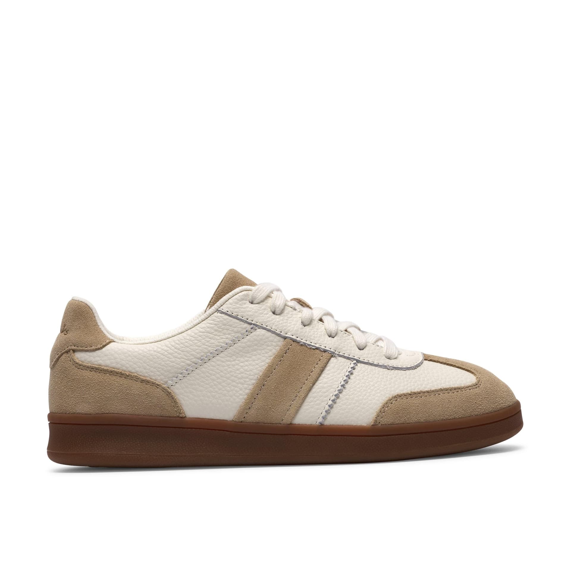 Clarks Clarks Women's Seco Speed White Combination Leather Trainers