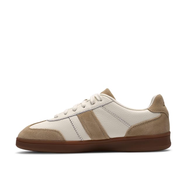 Clarks Clarks Women's Seco Speed White Combination Leather Trainers - 2