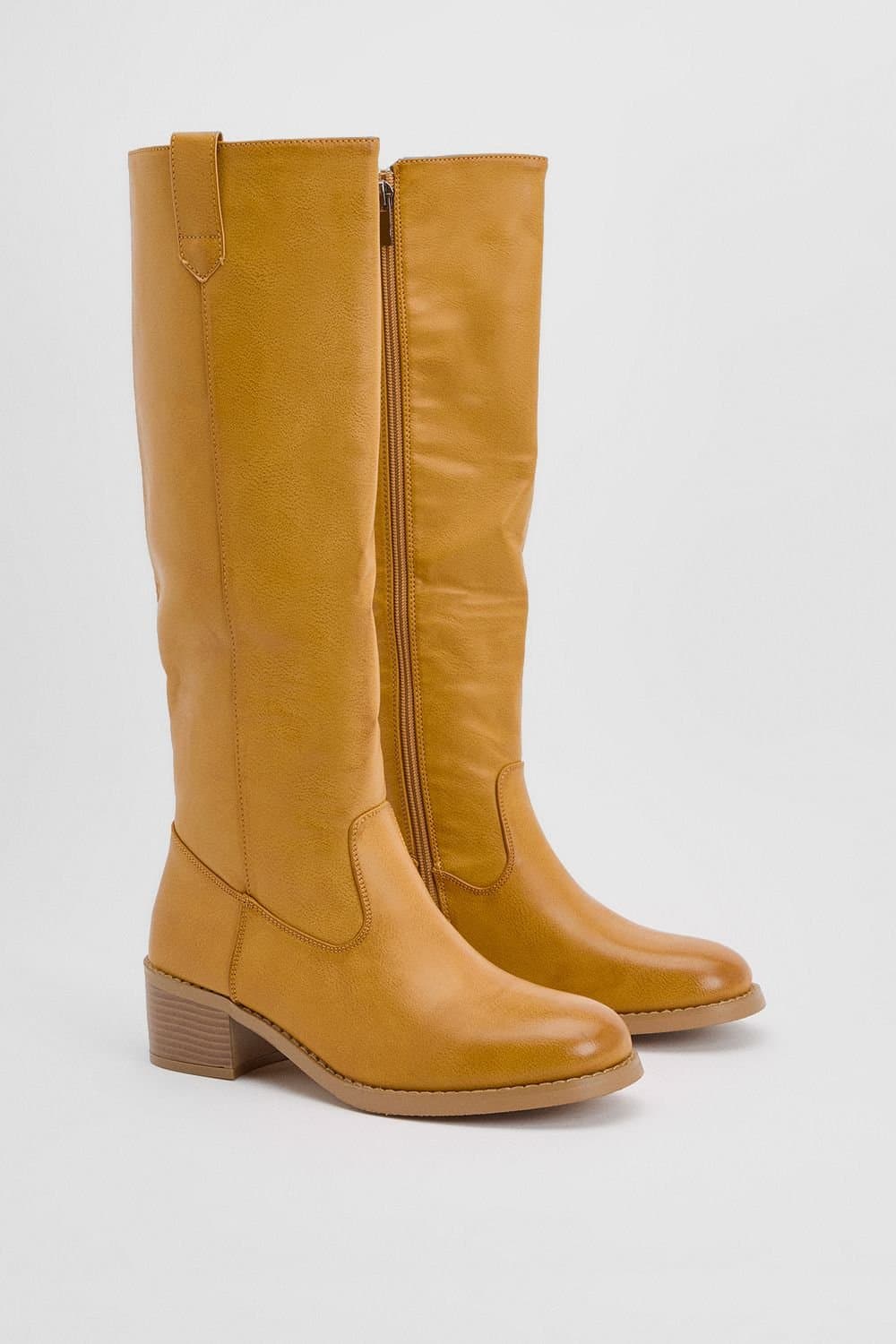 Dorothy Perkins Dorothy Perkins Yellow Faux Leather High Leg Boots