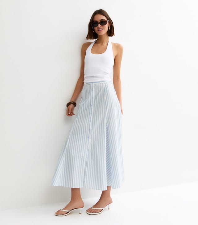 New Look Women's White Ribbed Halter Neck Vest Top New Look - 3