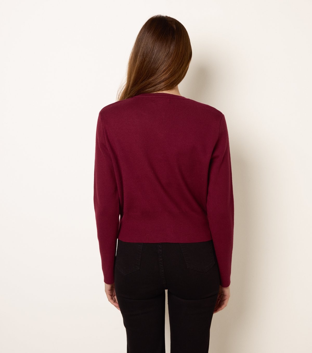 Blue Vanilla Women's Light Burgundy Button Detail Cardigan Blue Vanilla New Look - 4