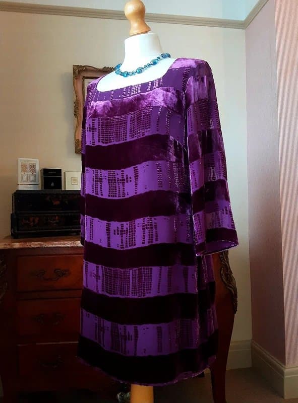 Artigiano Artigiano silk velvet devore, knee length occasion dress 14