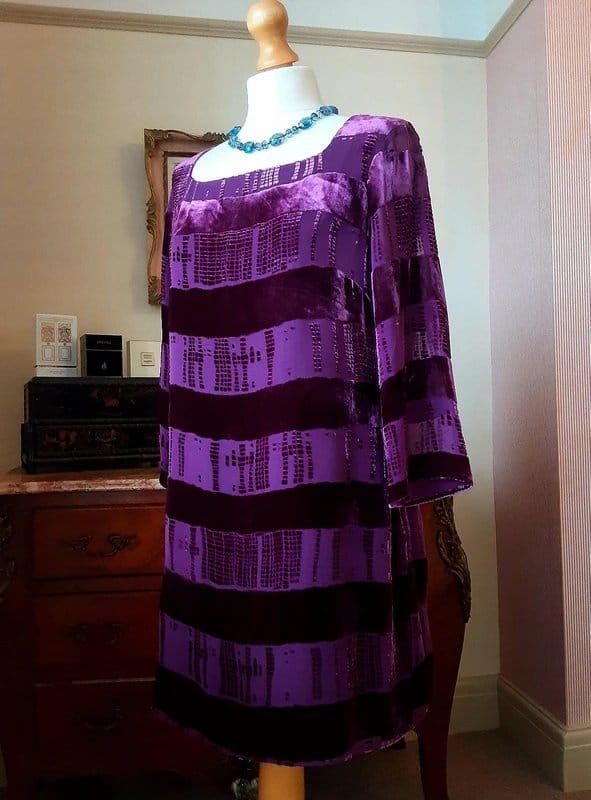 Artigiano Artigiano silk velvet devore, knee length occasion dress 14 - 1