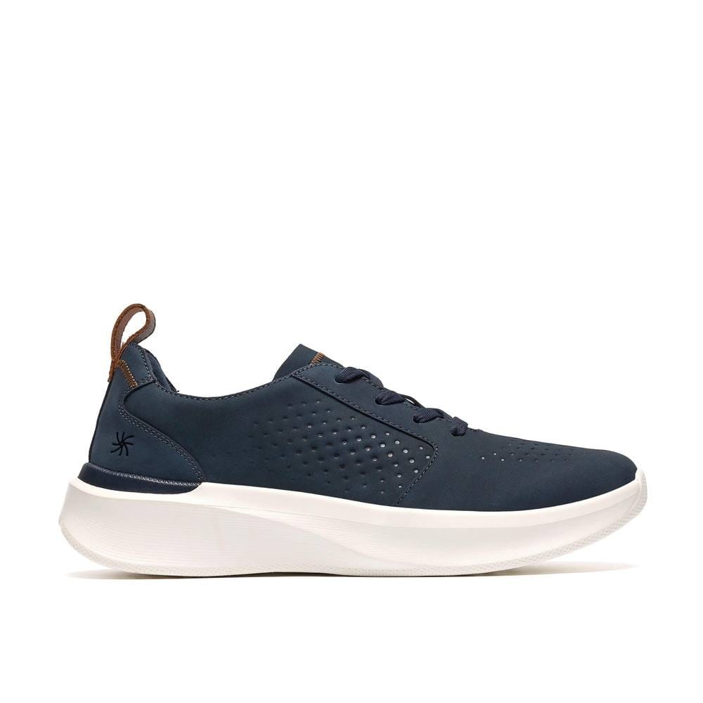 Clarks Clarks Men's Solevana Style Navy Trainers, Lace Up in Blue - 4
