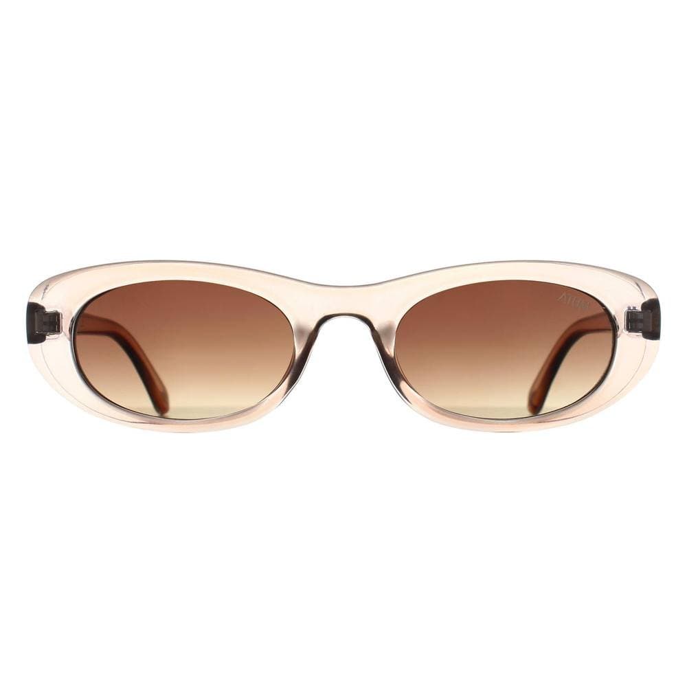 Atum Atum Women's Oval Shiny Transparent Beige Silver Brown Gradient Noctis