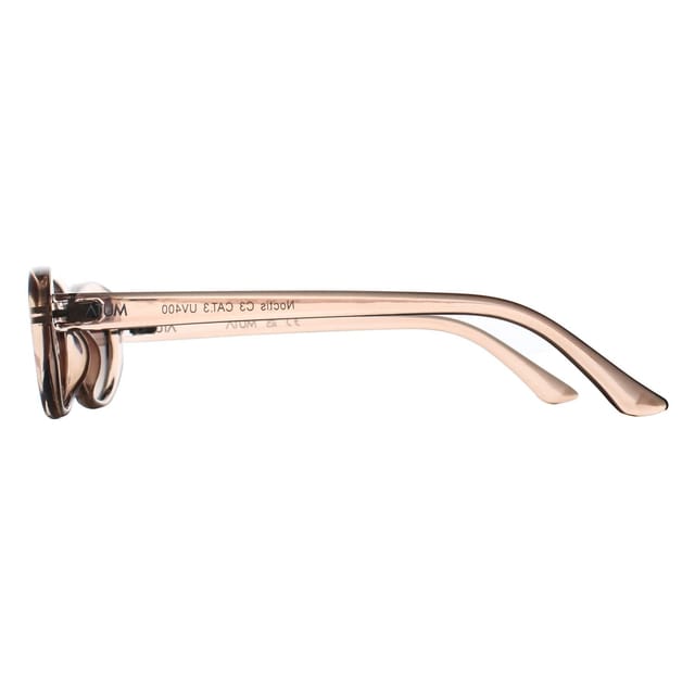 Atum Atum Women's Oval Shiny Transparent Beige Silver Brown Gradient Noctis - 3