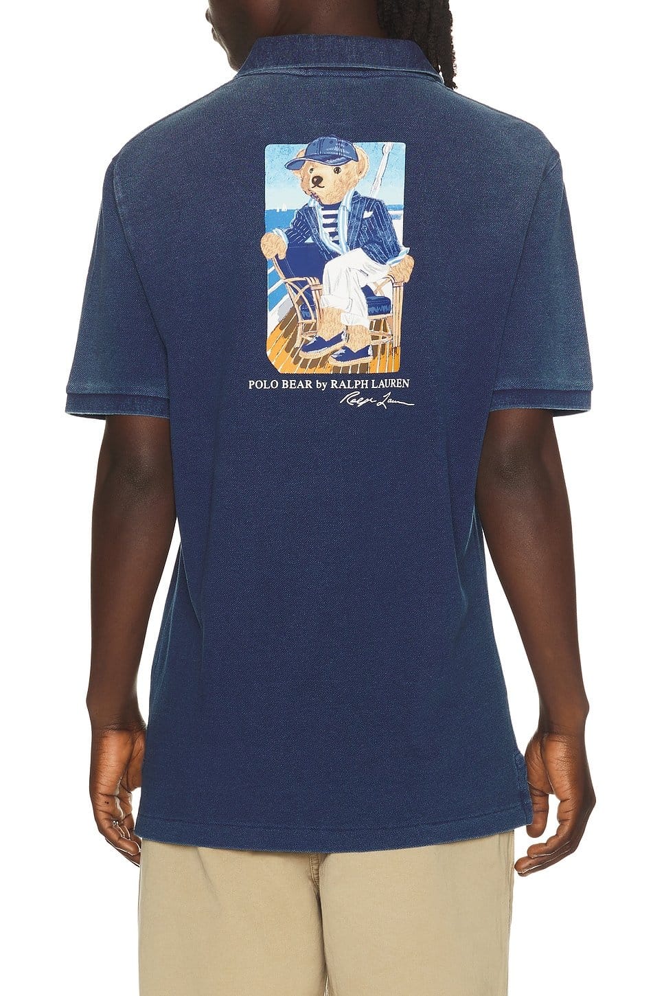 revolve Short Sleeve Mesh Novelty Bear Polo - 1