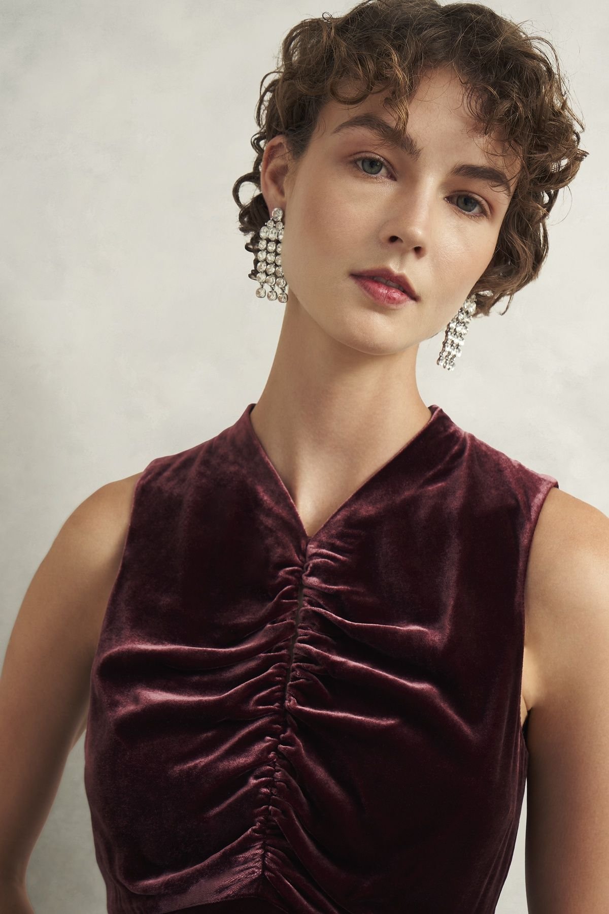 Hobbs London Hobbs London Women's Isleworth Velvet Midi Dress in Dark Brown - 3