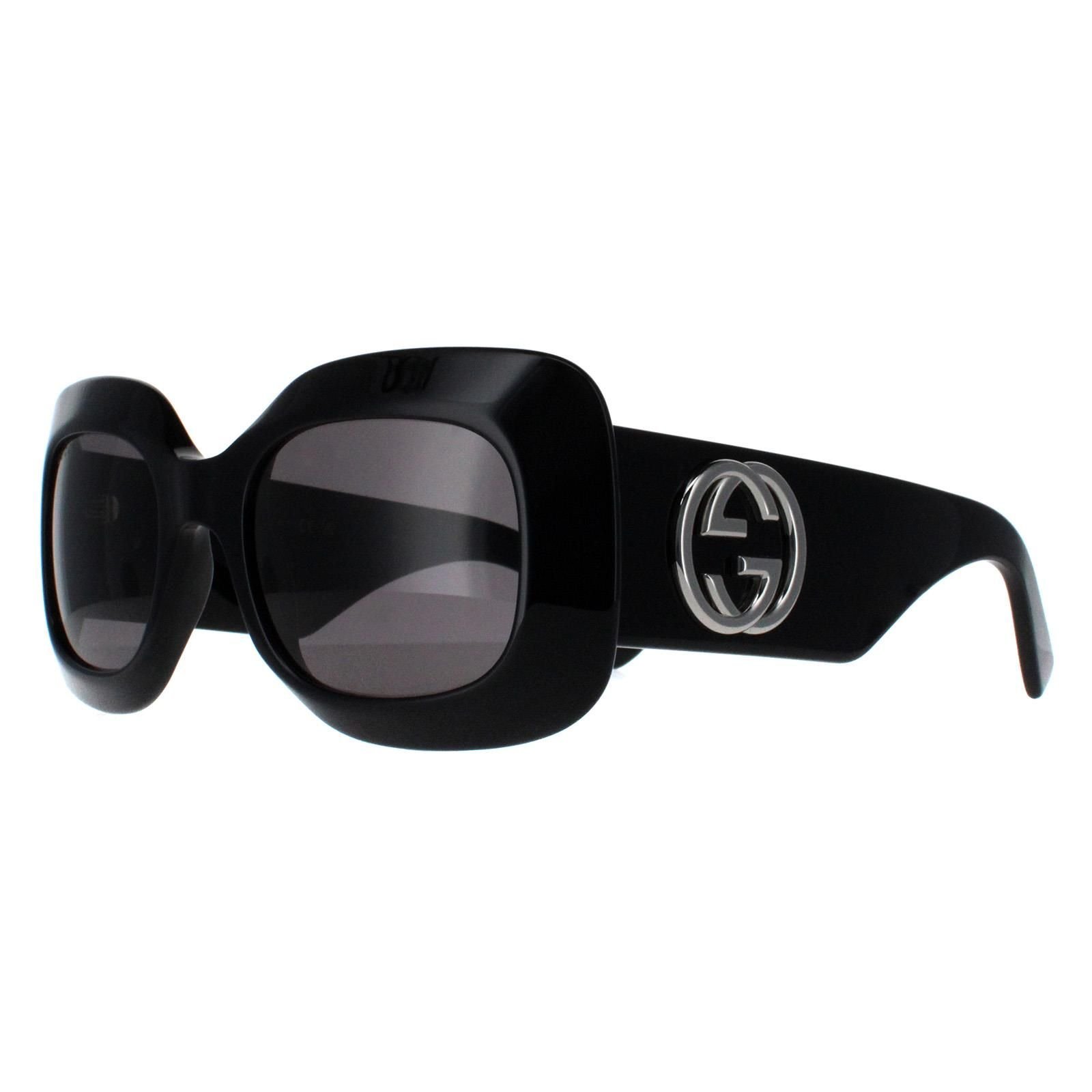 Gucci Gucci Women's Square Black with Silver Grey GG1695S - 2