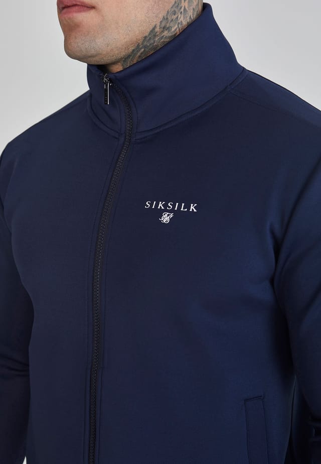 SikSilk SikSilk Men's Essentials Poly Track Top in Navy - 2
