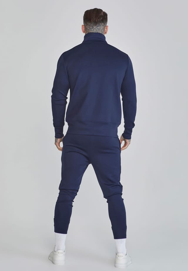 SikSilk SikSilk Men's Essentials Poly Track Top in Navy - 3