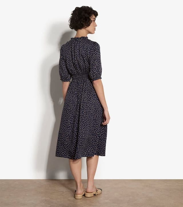 Apricot Women's Blue Dot Print Woven Midi Dress Apricot New Look - 3