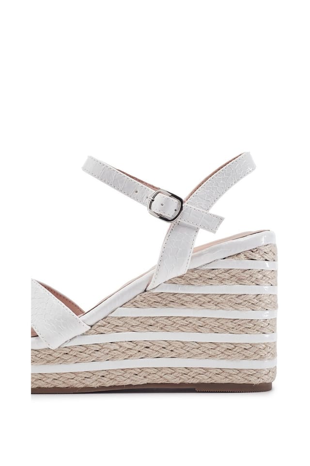 Moda In Pelle Moda In Pelle Women's 'Maylia' Snake Print Wedges in White - 3