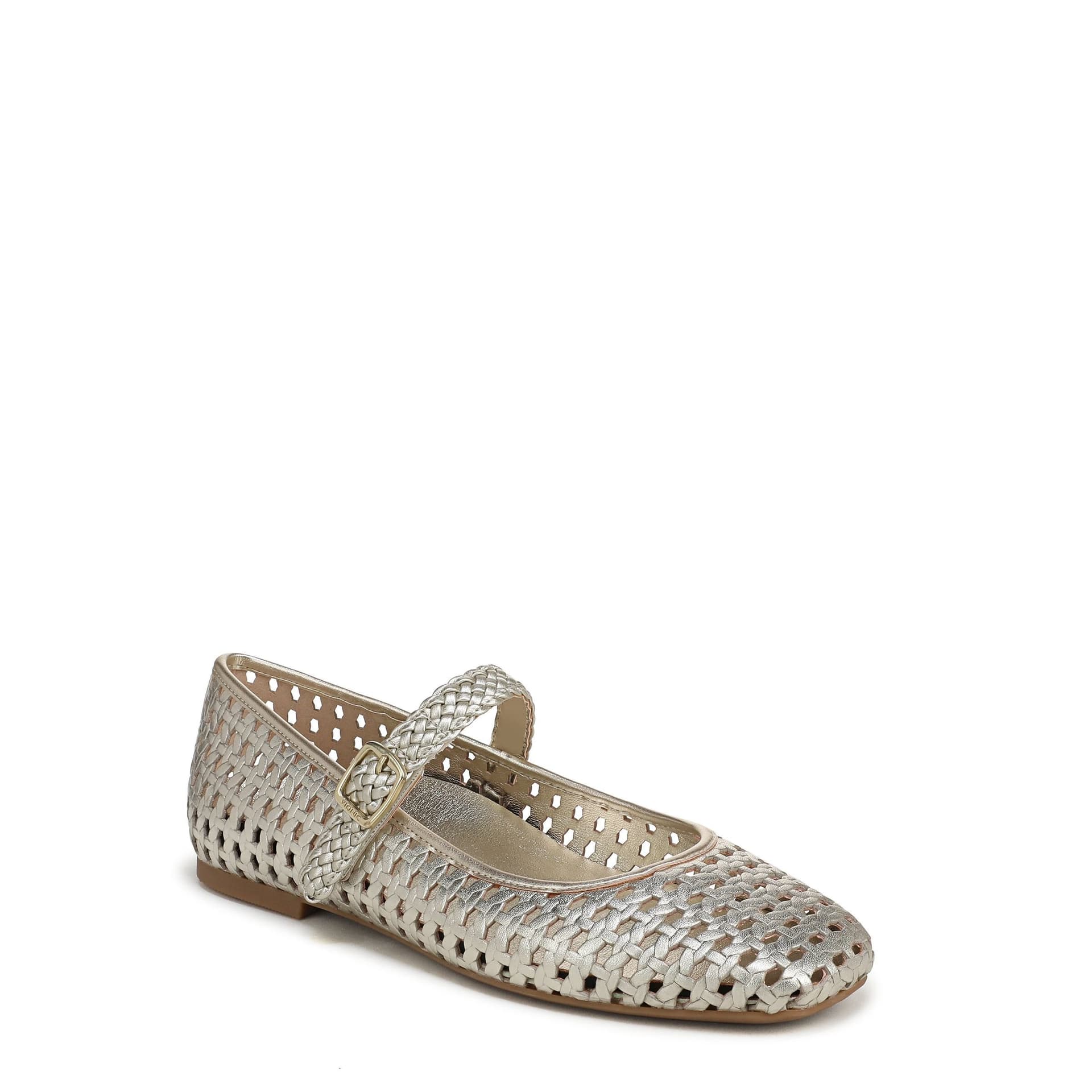 Vionic Vionic Women's Alameda Woven Mary Jane in Gold