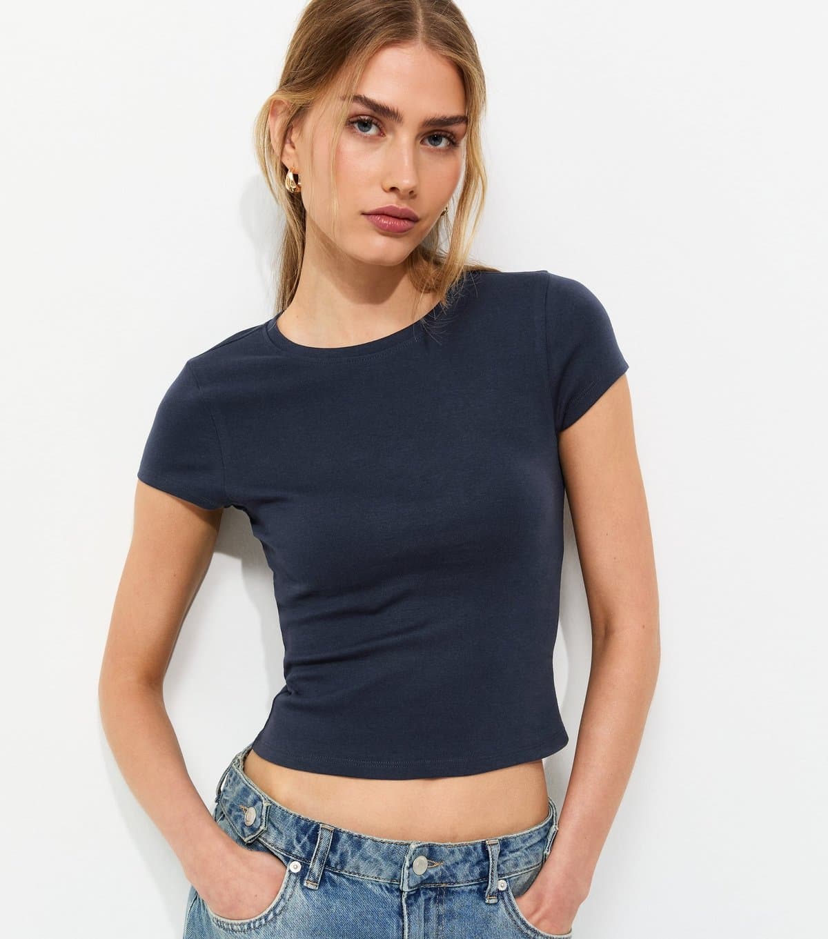 New Look New Look Navy Cotton Rich Baby Tee T-Shirt