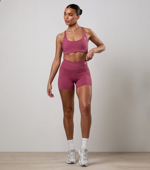 Gym King Women's Light Burgundy 365 5inch Wrap Over Shorts Gym King New Look - 2