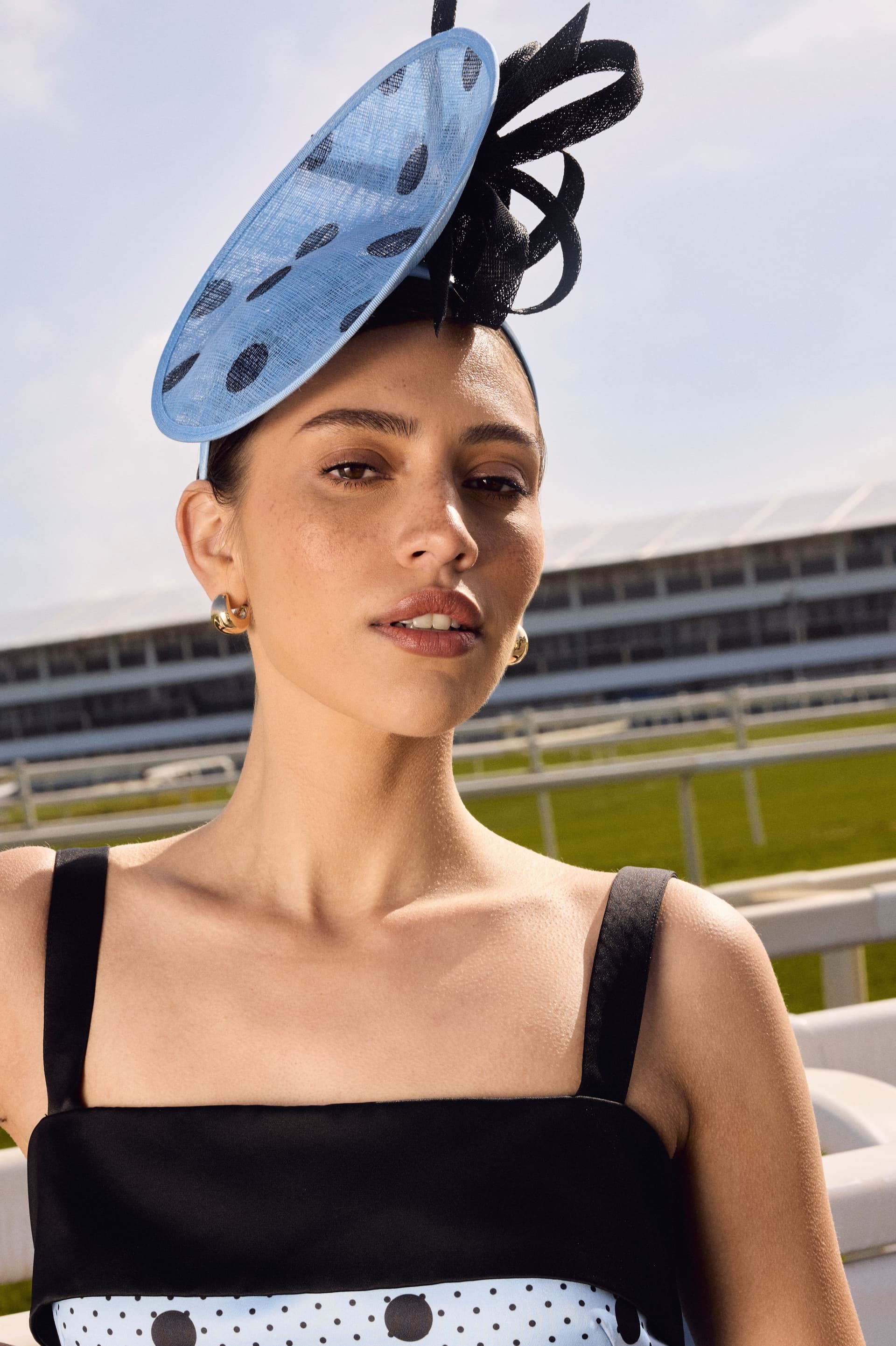 Coast Coast Blue Spot Disc & Loop Fascinator for Women