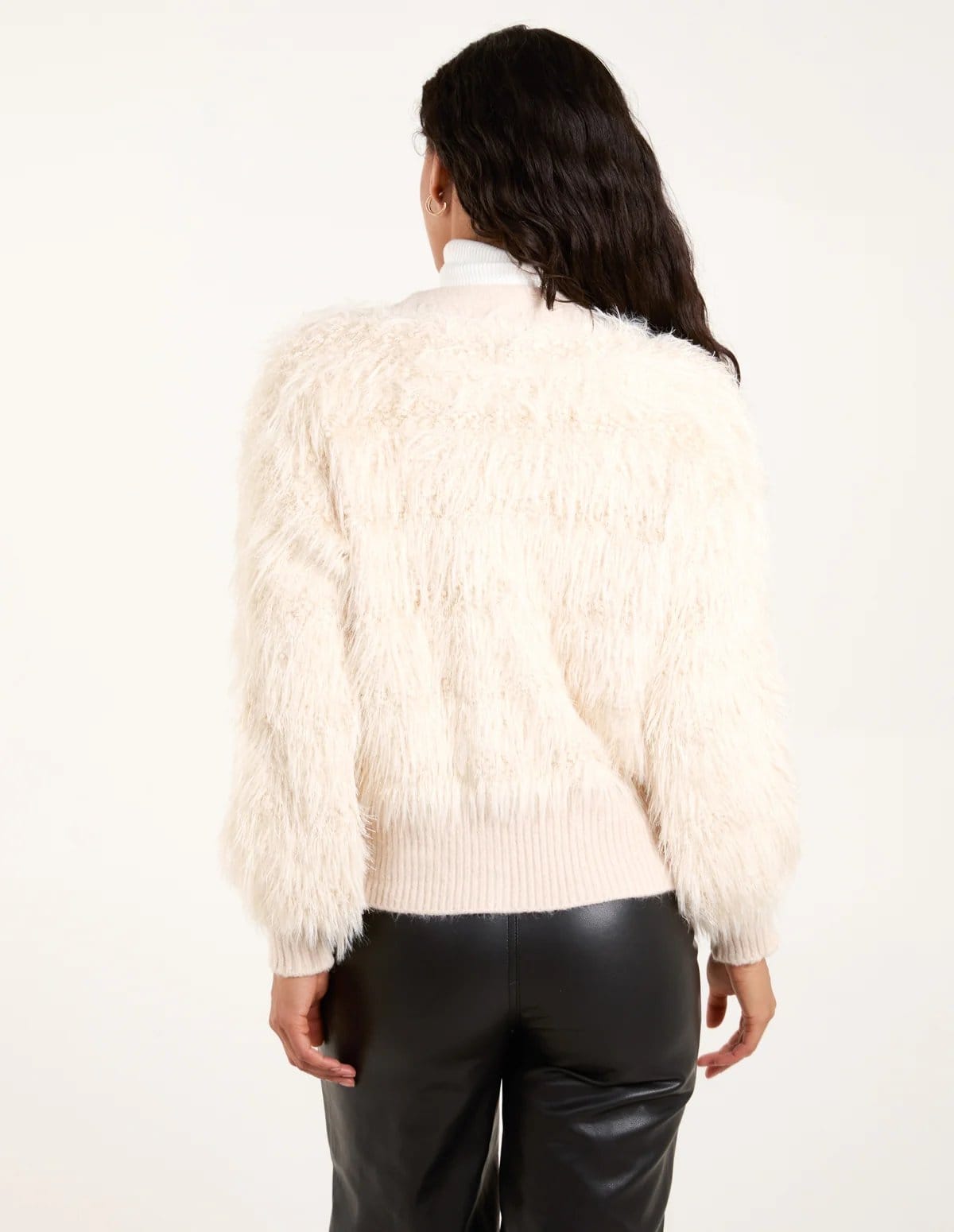 Blue Vanilla Fluffy Pearl Button Cardigan - 4