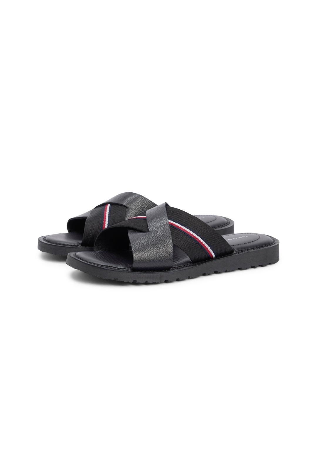 Tommy Hilfiger Tommy Hilfiger Men's Core Hilfiger Lth Criss C Sandal Black - 2