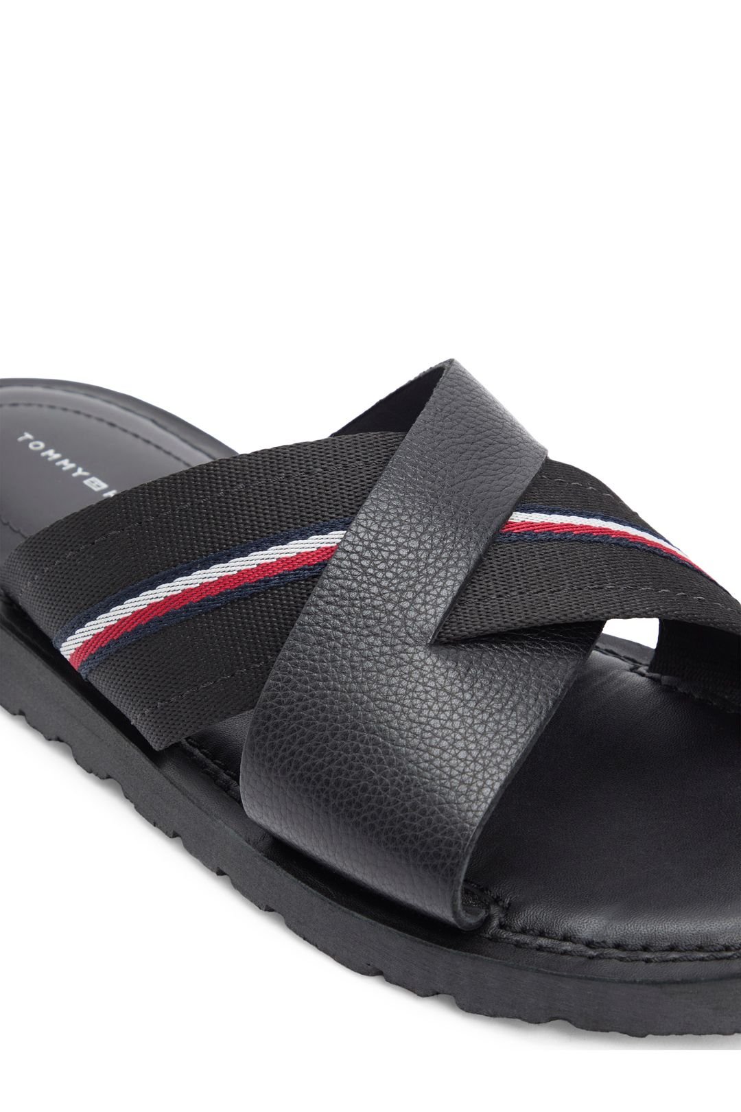 Tommy Hilfiger Tommy Hilfiger Men's Core Hilfiger Lth Criss C Sandal Black - 3