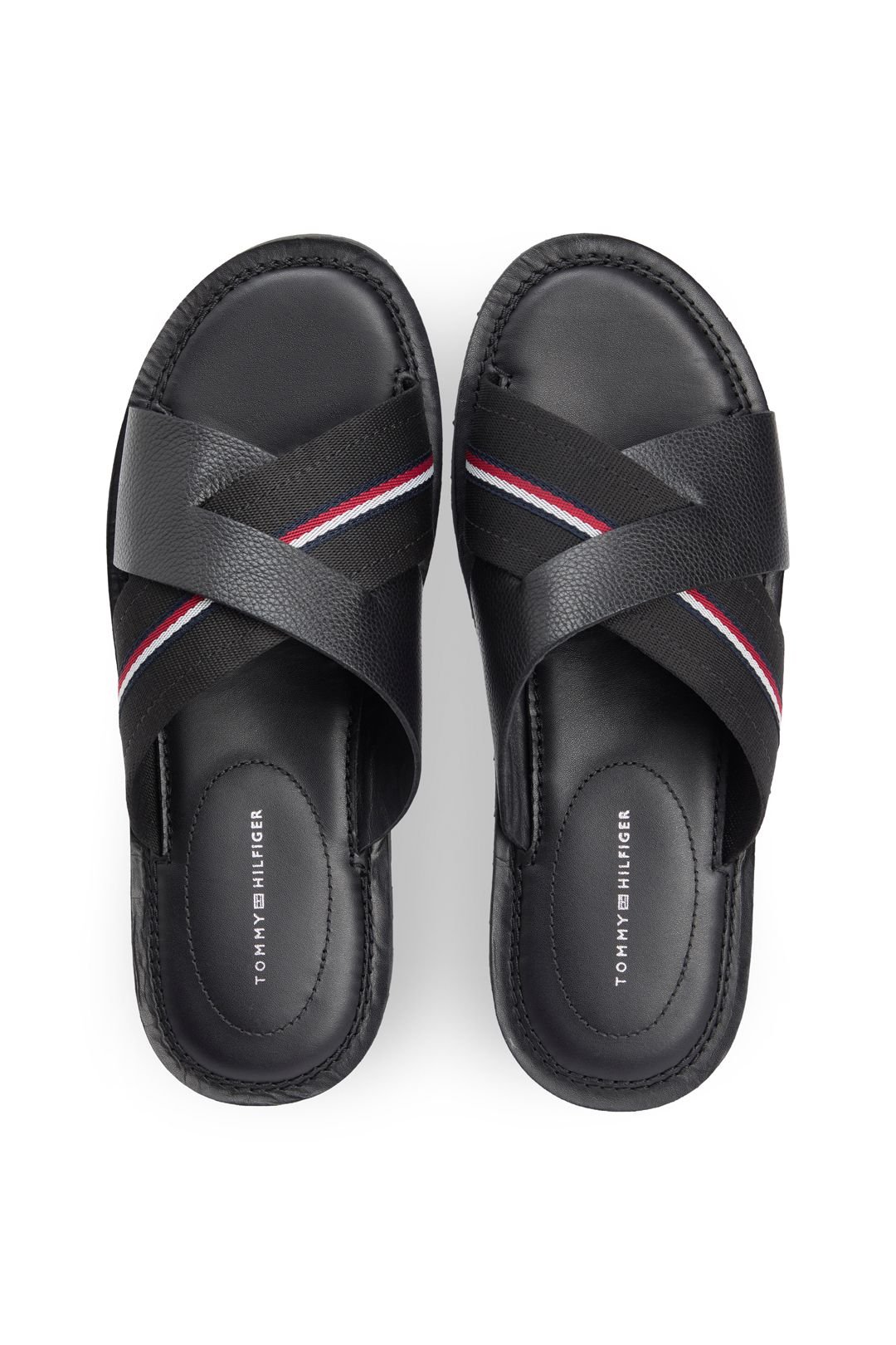 Tommy Hilfiger Tommy Hilfiger Men's Core Hilfiger Lth Criss C Sandal Black - 4