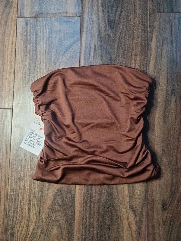 ASOS Dark Brown Strapless Fitted Cami Top