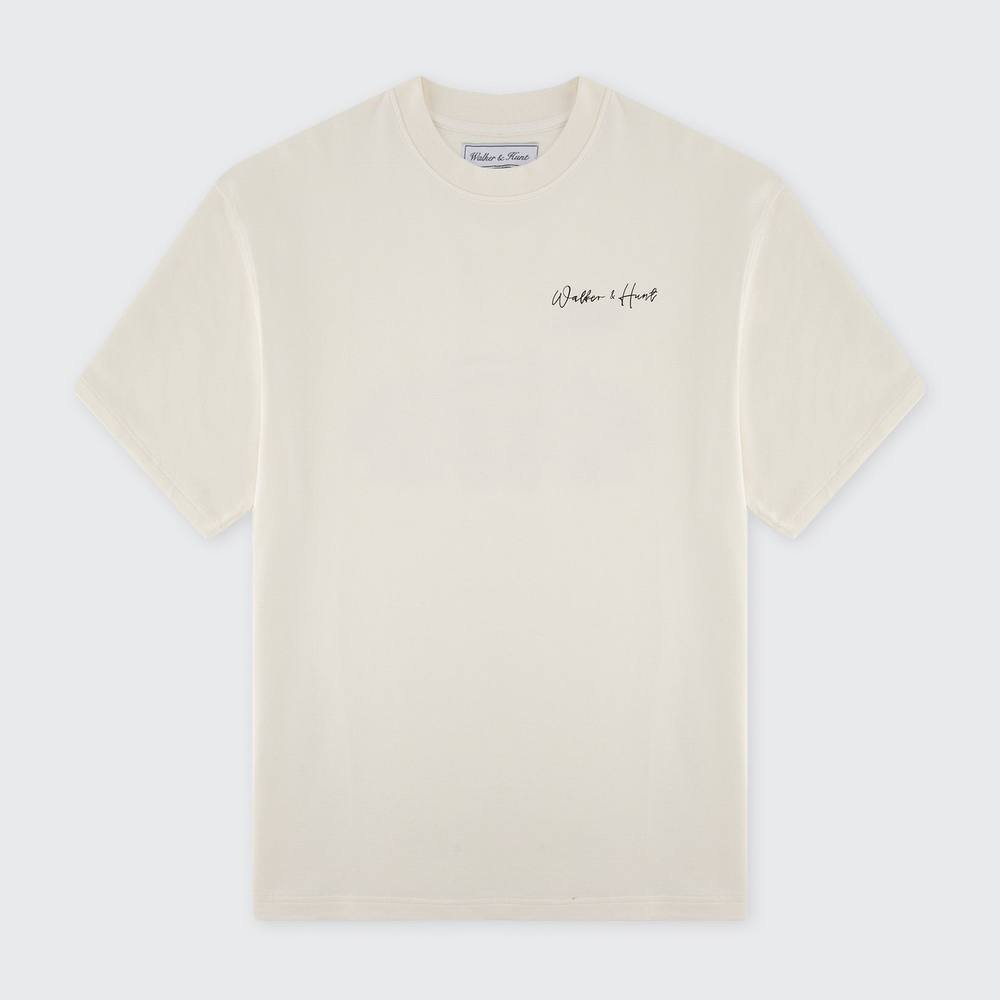 Walker & Hunt Walker & Hunt Men's Polo Tee in Cream - 1